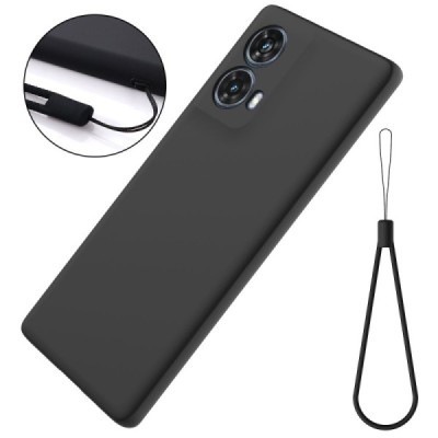 Motorola Moto G85 5G (S50 Neo 5G) "Shell" hard liquid silicone (TPU) case black - cover | Priedai.lt