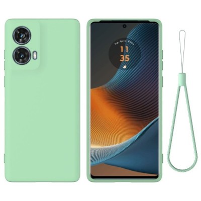Motorola Moto G85 5G (S50 Neo 5G) "Shell" hard liquid silicone (TPU) case green - cover | Priedai.lt