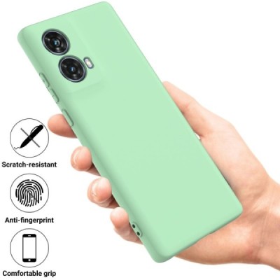 Motorola Moto G85 5G (S50 Neo 5G) "Shell" hard liquid silicone (TPU) case green - cover | Priedai.lt