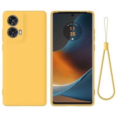 Motorola Moto G85 5G (S50 Neo 5G) "Shell" hard liquid silicone (TPU) case yellow - cover | Priedai.lt