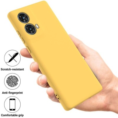 Motorola Moto G85 5G (S50 Neo 5G) "Shell" hard liquid silicone (TPU) case yellow - cover | Priedai.lt