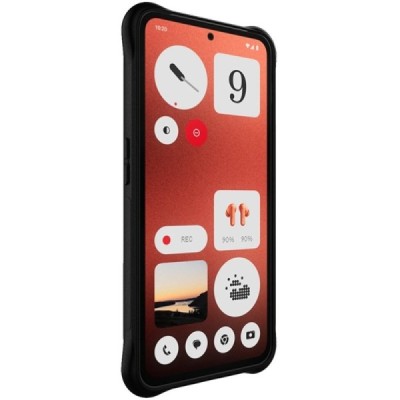 Nothing CMF Phone 1 "Imak" reinforced protection hard silicone matte TPU black case - back | Priedai.lt