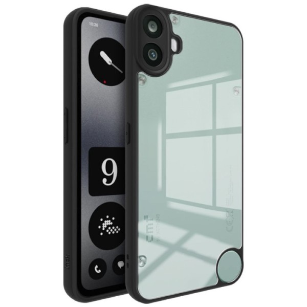 "Imak" hard silicone (TPU) case - clear / black (CMF Phone 1)