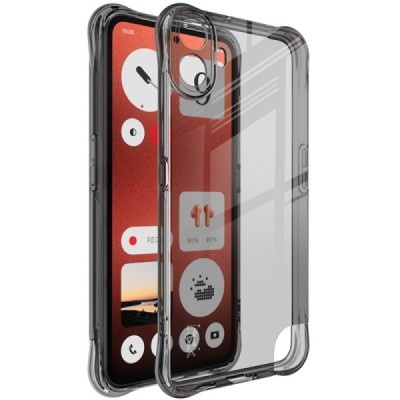 Nothing CMF Phone 1 "Imak" reinforced protection hard silicone TPU transparent, gray case - back | Priedai.lt