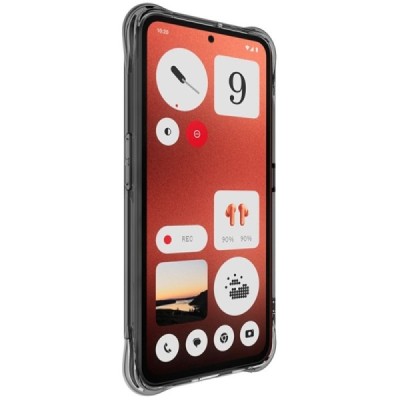 Nothing CMF Phone 1 "Imak" reinforced protection hard silicone TPU transparent, gray case - back | Priedai.lt