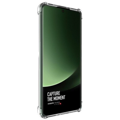 Xiaomi 13 Ultra "Imak" reinforced protection hard silicone TPU clear, transparent case - back | Priedai.lt