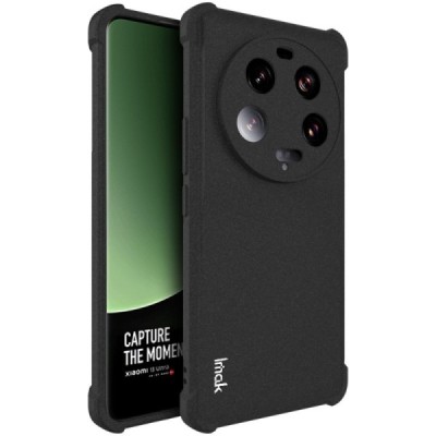 Xiaomi 13 Ultra "Imak" reinforced protection hard silicone matte TPU black case - back | Priedai.lt