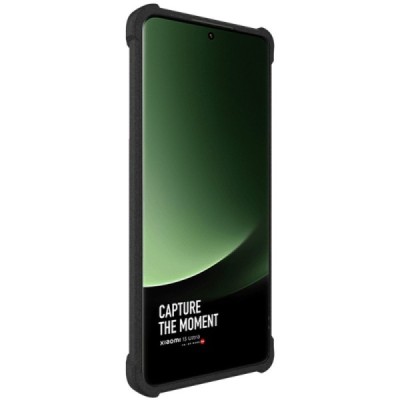 Xiaomi 13 Ultra "Imak" reinforced protection hard silicone matte TPU black case - back | Priedai.lt