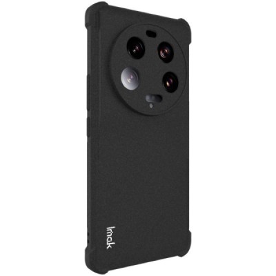 Xiaomi 13 Ultra "Imak" reinforced protection hard silicone matte TPU black case - back | Priedai.lt