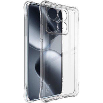 Xiaomi 14T "Imak" reinforced protection hard silicone TPU clear, transparent case - back | Priedai.lt