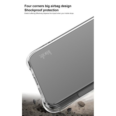 Xiaomi 14T "Imak" reinforced protection hard silicone TPU clear, transparent case - back | Priedai.lt