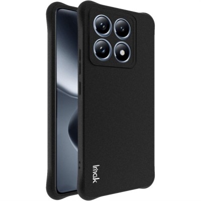 Xiaomi 14T "Imak" reinforced protection hard silicone matte TPU black case - back | Priedai.lt