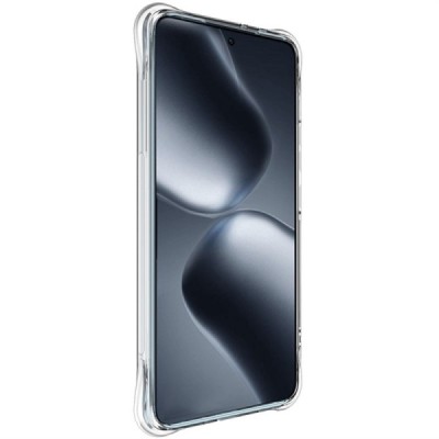 Xiaomi 14T Pro "Imak" reinforced protection hard silicone TPU clear, transparent case - back | Priedai.lt