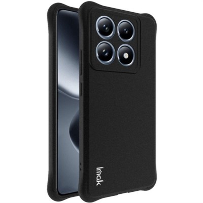 Xiaomi 14T Pro "Imak" reinforced protection hard silicone matte TPU black case - back | Priedai.lt
