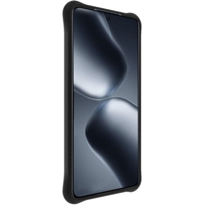 Xiaomi 14T Pro "Imak" reinforced protection hard silicone matte TPU black case - back | Priedai.lt