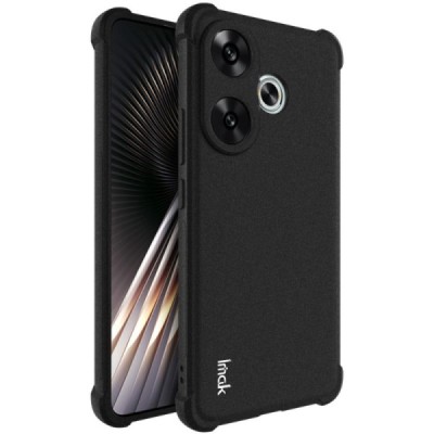 Poco F6 5G "Imak" reinforced protection hard silicone matte TPU black case - back | Priedai.lt