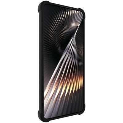 Poco F6 5G "Imak" reinforced protection hard silicone matte TPU black case - back | Priedai.lt