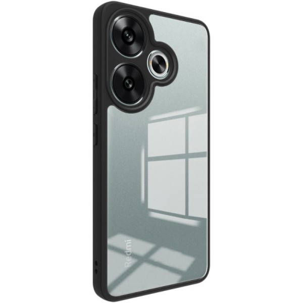 "Imak" hard silicone (TPU) case - clear / black (Poco F6 5G)