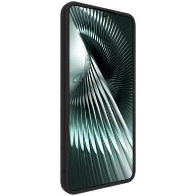Poco F6 5G "Imak" hard silicone TPU transparent (black edges) case | Priedai.lt