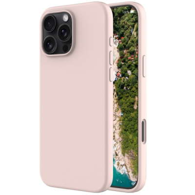 Apple iPhone 16 Pro "Shell" hard liquid silicone (TPU) pink case - cover | Priedai.lt