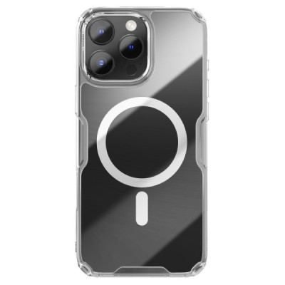 "Nillkin" Nature TPU Pro Magnetic MagSafe Apple iPhone 16 Pro Max clear, transparent Hard Silicone Case Cover | Priedai.lt