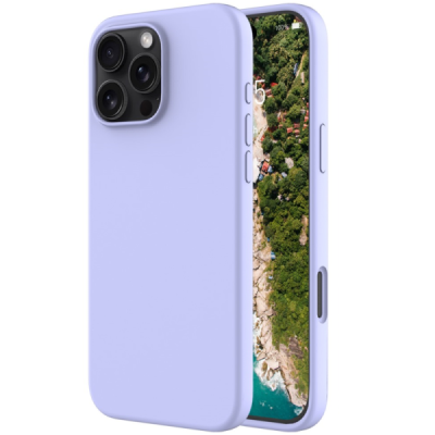 Apple iPhone 16 Pro "Shell" hard liquid silicone (TPU) purple case - cover | Priedai.lt