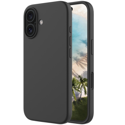 Apple iPhone 16 "Shell" hard liquid silicone (TPU) case black - cover | Priedai.lt