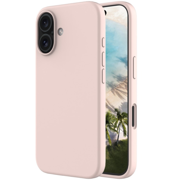 „Shell“ hard silicone (TPU) case - pink (iPhone 16)