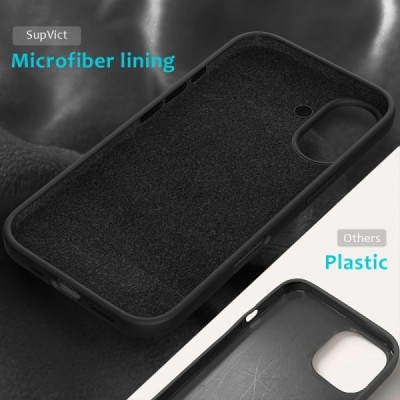 Apple iPhone 16 Plus "Shell" hard liquid silicone (TPU) case black - cover | Priedai.lt