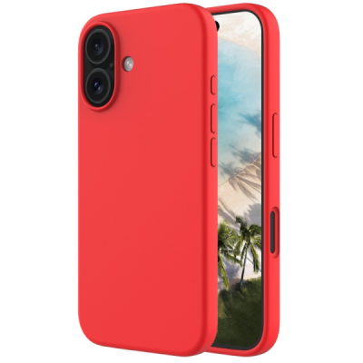 Apple iPhone 16 Plus "Shell" hard liquid silicone (TPU) case red - cover | Priedai.lt