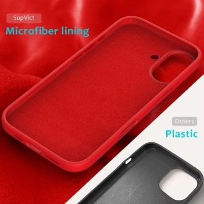 Apple iPhone 16 Plus "Shell" hard liquid silicone (TPU) case red - cover | Priedai.lt