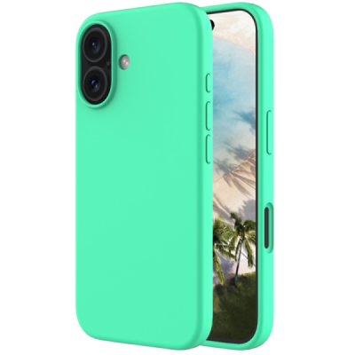 Apple iPhone 16 Plus "Shell" hard liquid silicone (TPU) green case - cover | Priedai.lt