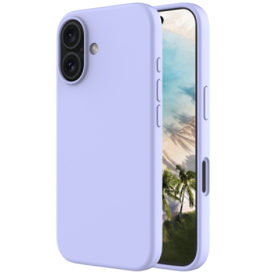 Apple iPhone 16 Plus "Shell" hard liquid silicone (TPU) purple case - cover | Priedai.lt