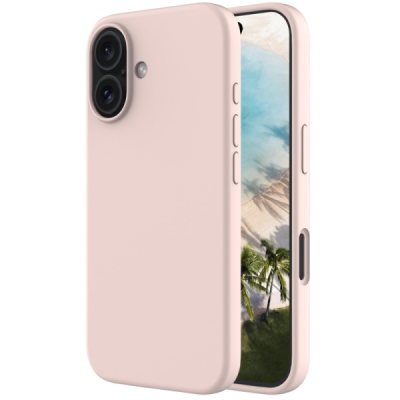 Apple iPhone 16 Plus "Shell" hard liquid silicone (TPU) pink case - cover | Priedai.lt