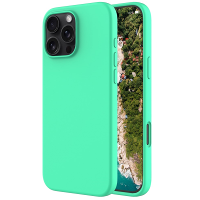 Apple iPhone 16 Pro Max "Shell" hard liquid silicone (TPU) green case - cover | Priedai.lt