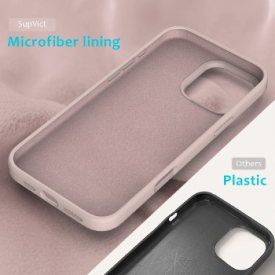 Apple iPhone 16 Pro Max "Shell" hard liquid silicone (TPU) pink case - cover | Priedai.lt