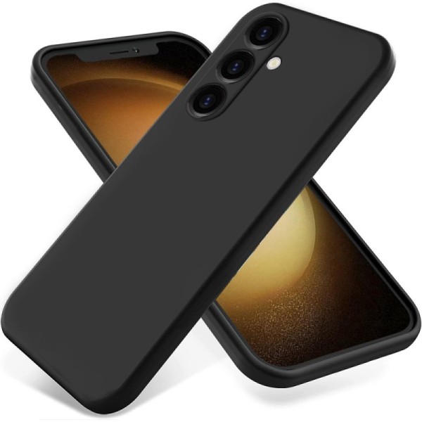 "Shell" hard silicone (TPU) case - black (Galaxy S24 FE)