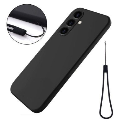 Samsung Galaxy S24 FE "Shell" hard liquid silicone (TPU) case black - cover | Priedai.lt