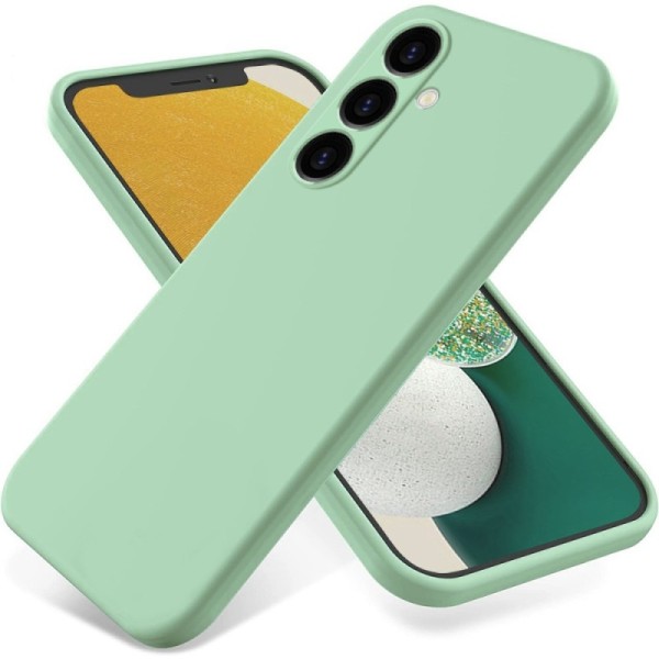 "Shell" hard silicone (TPU) case - green (Galaxy S24 FE)