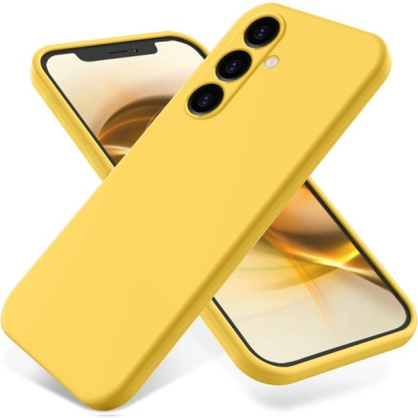 "Shell" hard silicone (TPU) case - yellow (Galaxy S24 FE)