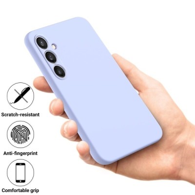Samsung Galaxy S24 FE "Shell" hard liquid silicone (TPU) case purple - cover | Priedai.lt