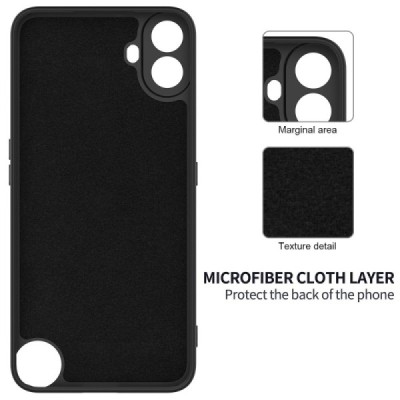 Nothing CMF Phone 1 "Shell" hard liquid silicone (TPU) case black - cover | Priedai.lt