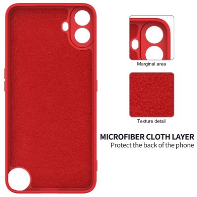 Nothing CMF Phone 1 "Shell" hard liquid silicone (TPU) case red - cover | Priedai.lt