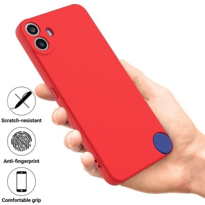 Nothing CMF Phone 1 "Shell" hard liquid silicone (TPU) case red - cover | Priedai.lt