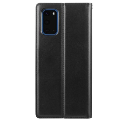 Samsung Galaxy S20 "Hanman" Leather Solid Flip Case Book - Black | Priedai.lt