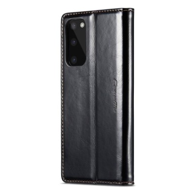 Samsung Galaxy S20 CaseMe Leather Solid Flip Case Book - Black | Priedai.lt