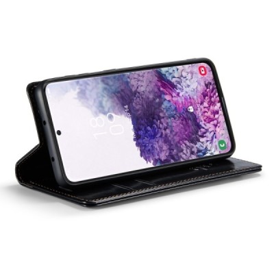 Samsung Galaxy S20 CaseMe Leather Solid Flip Case Book - Black | Priedai.lt