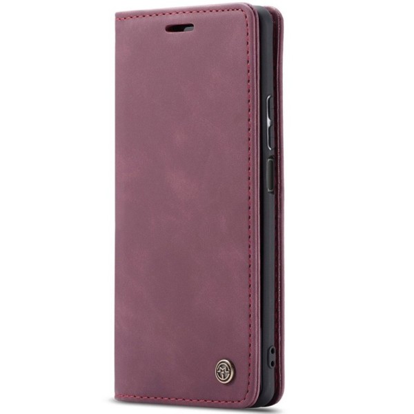 „CaseMe“ Retro Solid Flip Case - Burgundy (P40 Lite)