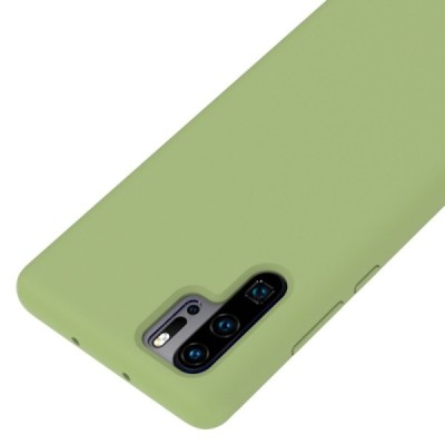 Huawei P30 Pro "Shell" hard liquid silicone (TPU) case green - cover | Priedai.lt