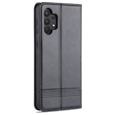 Samsung Galaxy A32 4G "AZNS" Retro black leather flip case - book | Priedai.lt